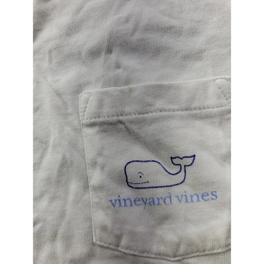 Vineyard Vines YOUTH Kids Girl Size M (10-12) White Long Sleeve Cotton Whale Tee - Picture 9 of 9